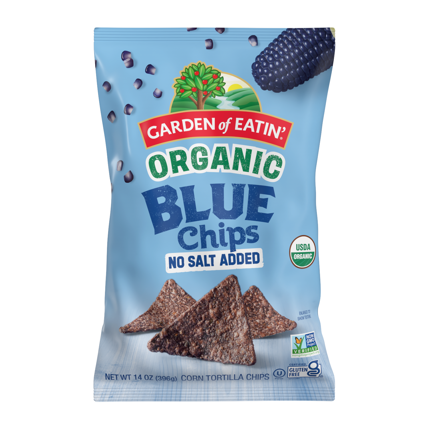 Organic Blue Chips No Salt Added
